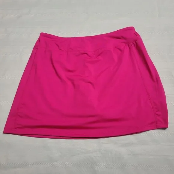 BlevonH Skort Barbie Pink Athletic Hidden Pocket Mesh Inner Shorts Size Large - Picture 2 of 11